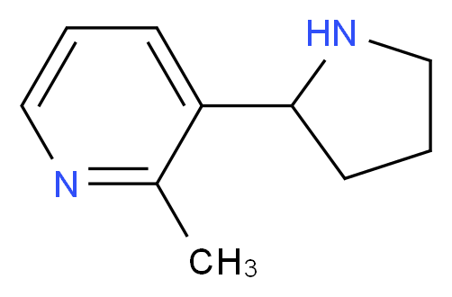 2-methyl-3-(pyrrolidin-2-yl)pyridine_分子结构_CAS_64114-19-8
