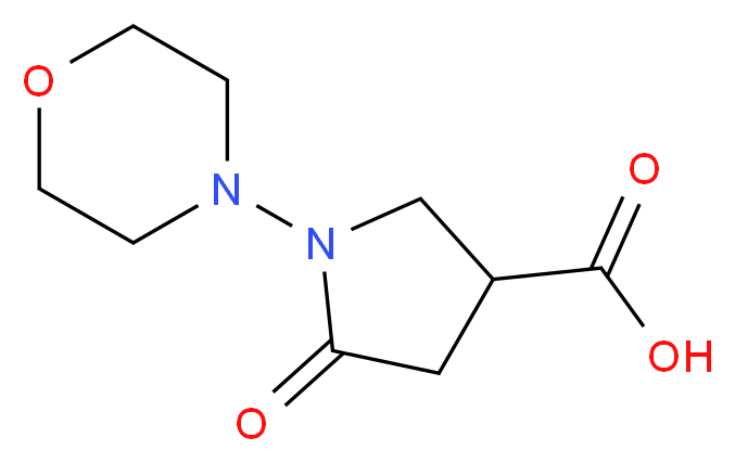 1-Morpholino-5-oxopyrrolidine-3-carboxylic acid_分子结构_CAS_1086380-62-2)