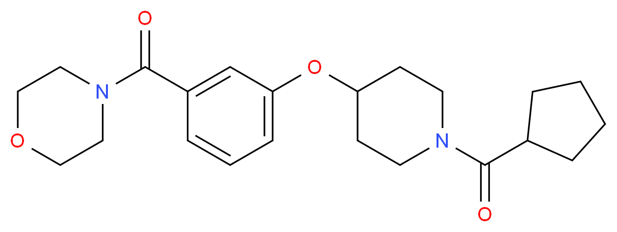 4-(3-{[1-(cyclopentylcarbonyl)-4-piperidinyl]oxy}benzoyl)morpholine_分子结构_CAS_)