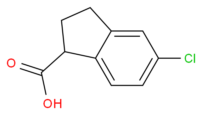 5-chloro-2,3-dihydro-1H-indene-1-carboxylic acid_分子结构_CAS_66041-26-7