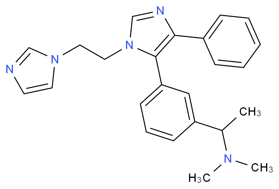 1-(3-{1-[2-(1H-imidazol-1-yl)ethyl]-4-phenyl-1H-imidazol-5-yl}phenyl)-N,N-dimethylethanamine_分子结构_CAS_)