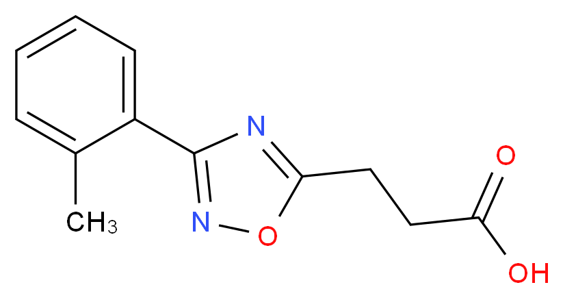 3-(3-(o-tolyl)-1,2,4-oxadiazol-5-yl)propanoic acid_分子结构_CAS_)