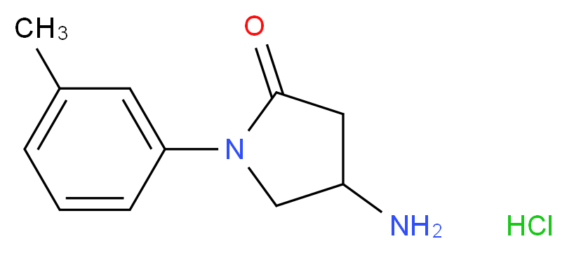 4-amino-1-(3-methylphenyl)pyrrolidin-2-one hydrochloride_分子结构_CAS_1114822-38-6