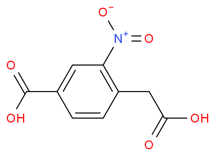 4-(Carboxymethyl)-3-nitrobenzoic acid_分子结构_CAS_444667-11-2)