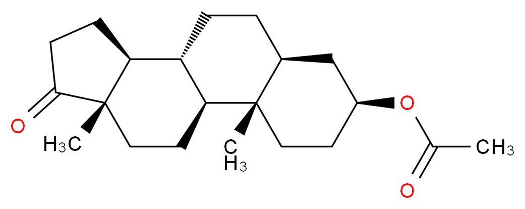 (3S,5S,8R,9S,10S,13S,14S)-10,13-dimethyl-17-oxohexadecahydro-1H-cyclopenta[a]phenanthren-3-yl acetate_分子结构_CAS_)