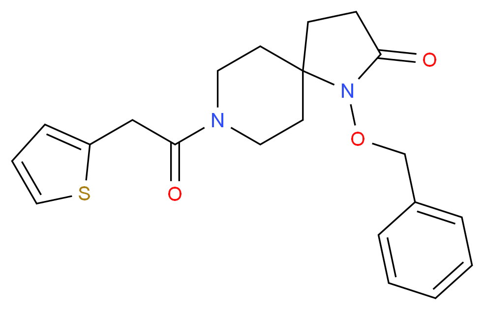 1-(benzyloxy)-8-(2-thienylacetyl)-1,8-diazaspiro[4.5]decan-2-one_分子结构_CAS_)