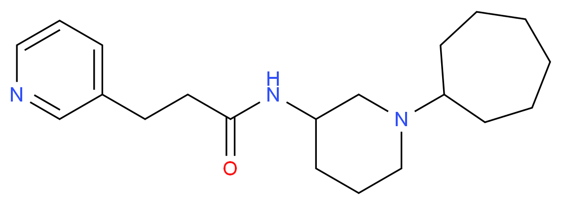 N-(1-cycloheptyl-3-piperidinyl)-3-(3-pyridinyl)propanamide_分子结构_CAS_)