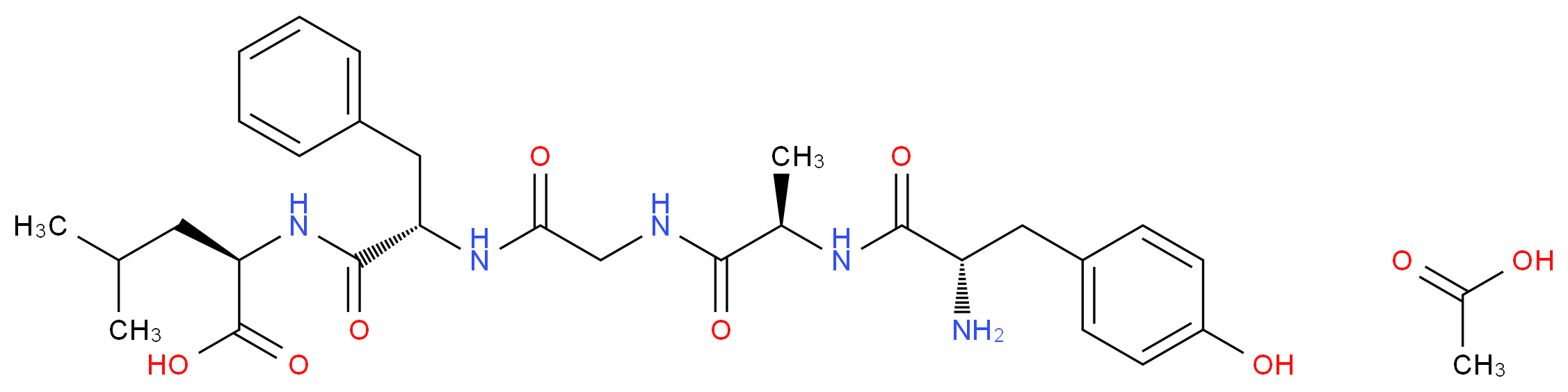 (2R)-2-[(2S)-2-{2-[(2R)-2-[(2S)-2-amino-3-(4-hydroxyphenyl)propanamido]propanamido]acetamido}-3-phenylpropanamido]-4-methylpentanoic acid; acetic acid_分子结构_CAS_94825-57-7