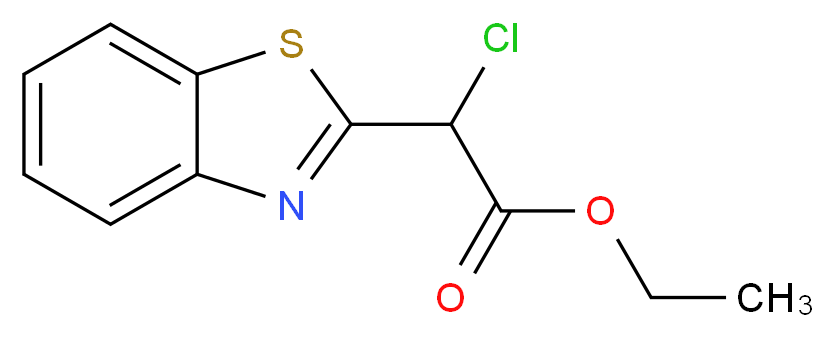 ethyl 2-(1,3-benzothiazol-2-yl)-2-chloroacetate_分子结构_CAS_881634-13-5