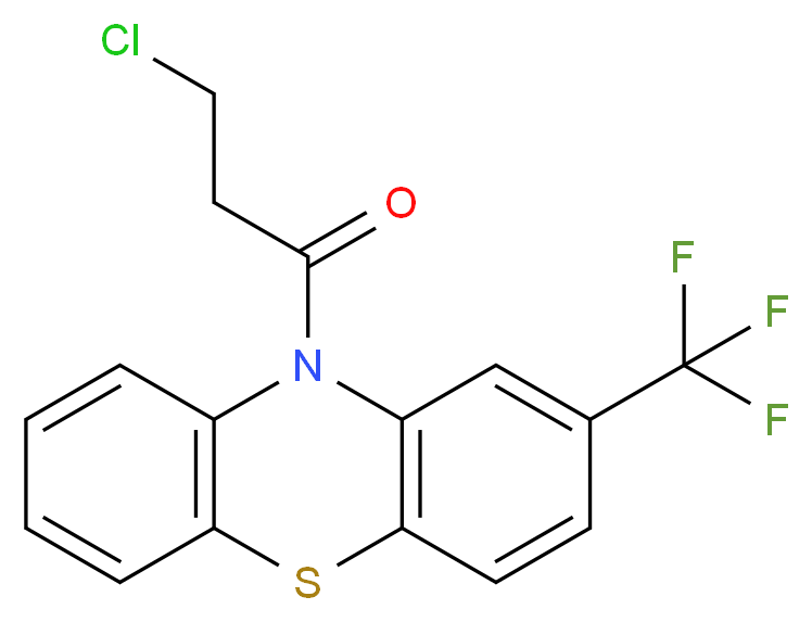 3-Chloro-1-(2-trifluoromethyl-phenothiazin-10-yl)-propan-1-one_分子结构_CAS_27312-94-3)