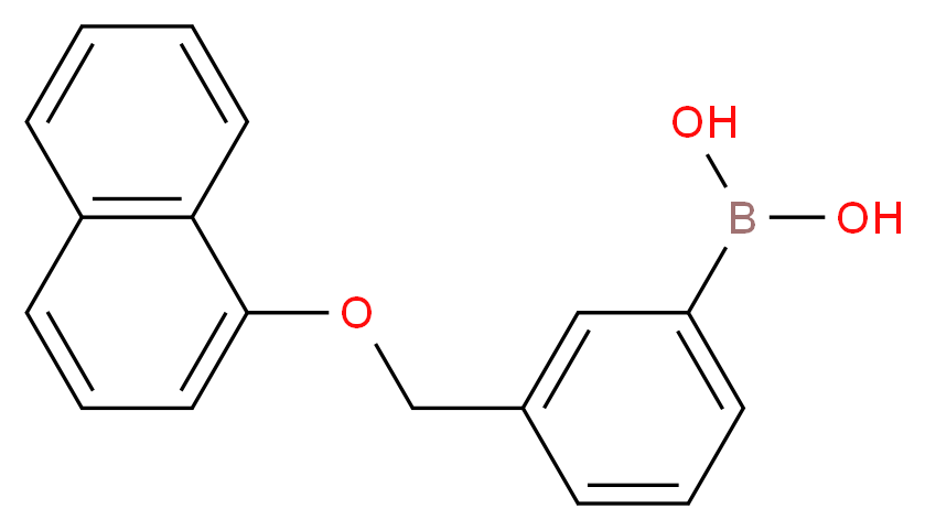 3-[(1-萘氧基)甲基]苯硼酸_分子结构_CAS_1218790-91-0)