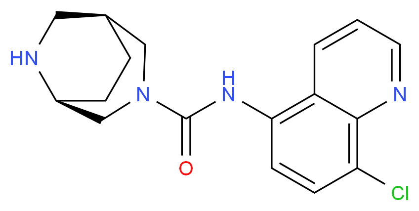 (1S*,5S*)-N-(8-chloroquinolin-5-yl)-3,6-diazabicyclo[3.2.2]nonane-3-carboxamide_分子结构_CAS_)