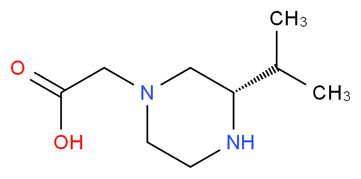 2-[(3S)-3-(propan-2-yl)piperazin-1-yl]acetic acid_分子结构_CAS_1240586-47-3