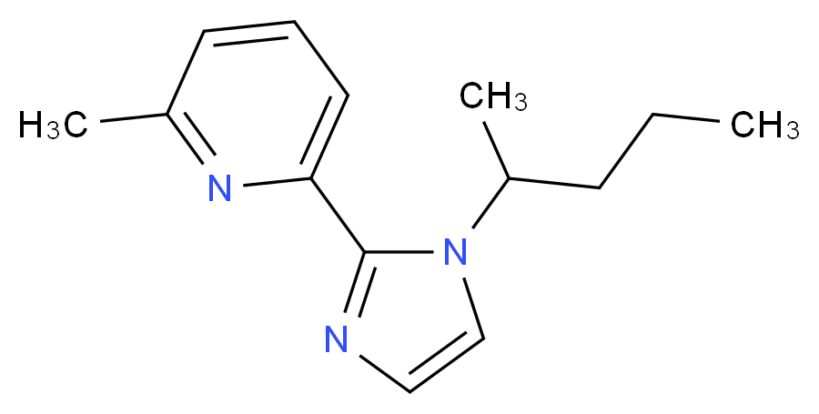 2-methyl-6-[1-(1-methylbutyl)-1H-imidazol-2-yl]pyridine_分子结构_CAS_)