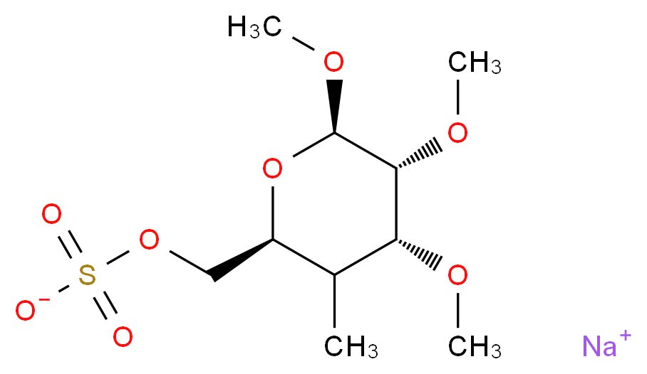 sodium [(2S,4R,5R,6R)-4,5,6-trimethoxy-3-methyloxan-2-yl]methyl sulfate_分子结构_CAS_201346-23-8