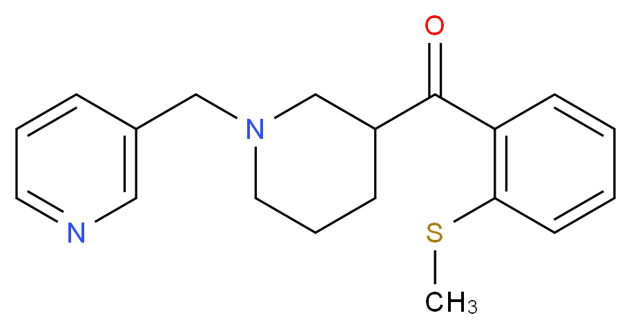 [2-(methylthio)phenyl][1-(3-pyridinylmethyl)-3-piperidinyl]methanone_分子结构_CAS_)
