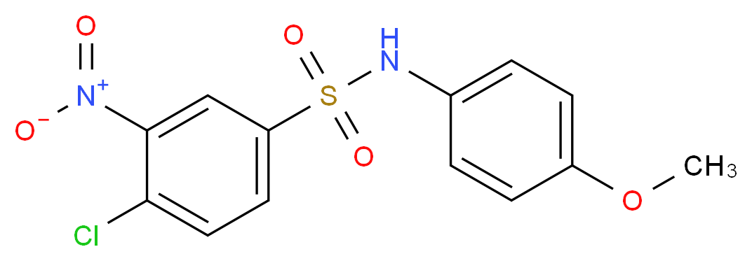 4-chloro-N-(4-methoxyphenyl)-3-nitrobenzene-1-sulfonamide_分子结构_CAS_30751-26-9