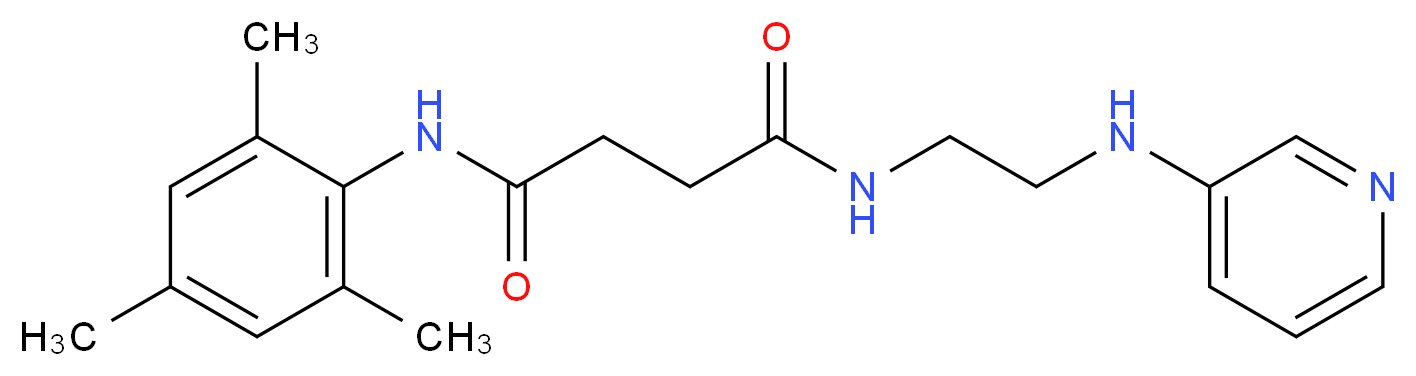 N-mesityl-N'-[2-(pyridin-3-ylamino)ethyl]succinamide_分子结构_CAS_)