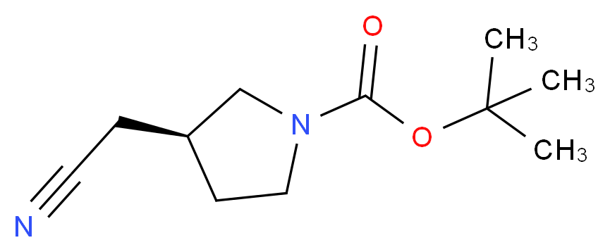 tert-butyl (3S)-3-(cyanomethyl)pyrrolidine-1-carboxylate_分子结构_CAS_1187931-76-5