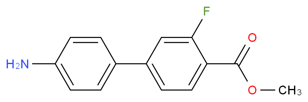 Methyl 4'-amino-3-fluoro-[1,1'-biphenyl]-4-carboxylate_分子结构_CAS_1334500-05-8)