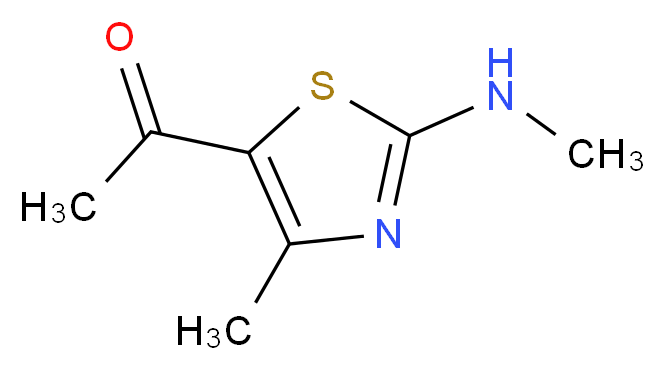 1-(4-METHYL-2-(METHYLAMINO)THIAZOL-5-YL)ETHANONE_分子结构_CAS_94284-66-9)