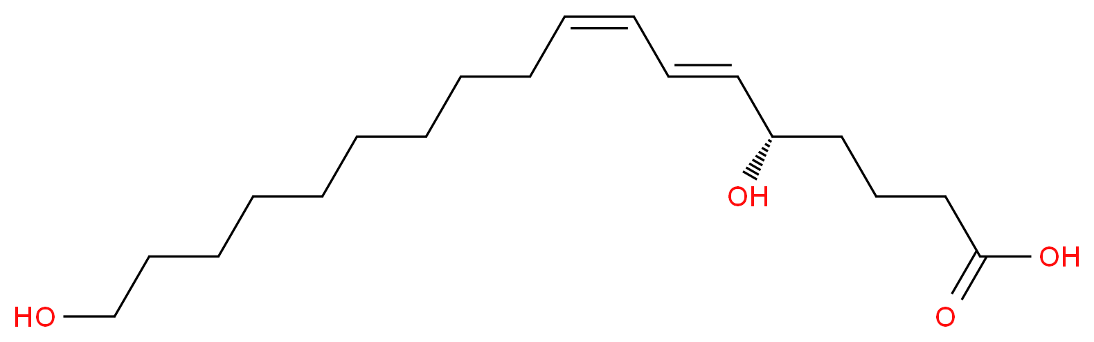 (5S,6E,8Z)-5,18-Dihydroxy-6,8-octadecadienoic Acid _分子结构_CAS_1021188-24-8)