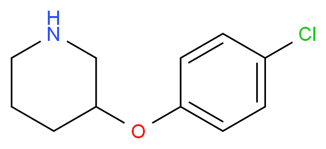 3-(4-chlorophenoxy)piperidine_分子结构_CAS_384346-27-4