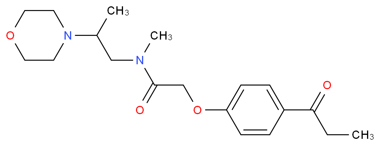 N-methyl-N-(2-morpholin-4-ylpropyl)-2-(4-propionylphenoxy)acetamide_分子结构_CAS_)