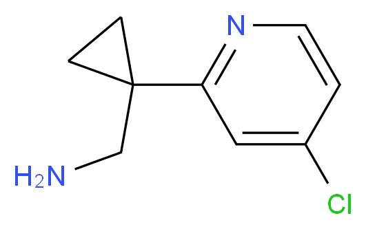 [1-(4-chloropyridin-2-yl)cyclopropyl]methanamine_分子结构_CAS_1060809-02-0