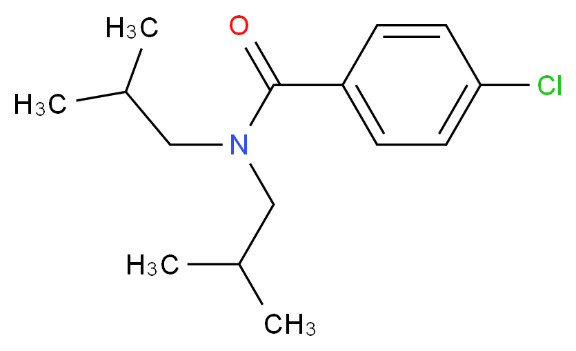 4-Chloro-N,N-diisobutylbenzamide_分子结构_CAS_7461-44-1)