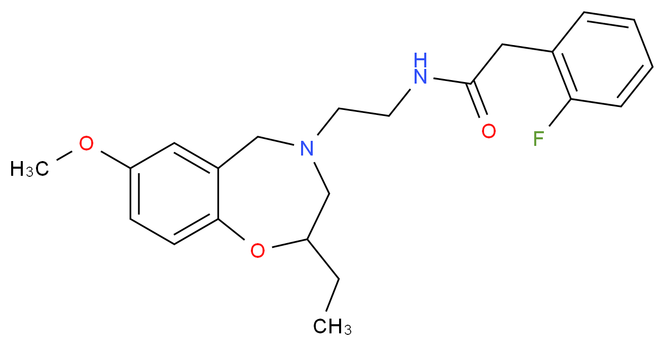 N-[2-(2-ethyl-7-methoxy-2,3-dihydro-1,4-benzoxazepin-4(5H)-yl)ethyl]-2-(2-fluorophenyl)acetamide_分子结构_CAS_)
