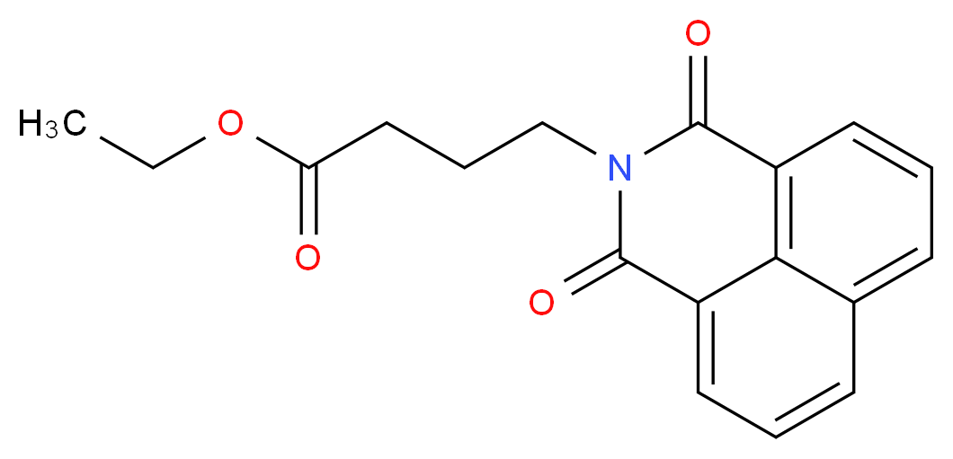 ethyl 4-{2,4-dioxo-3-azatricyclo[7.3.1.0?,??]trideca-1(13),5,7,9,11-pentaen-3-yl}butanoate_分子结构_CAS_150705-10-5