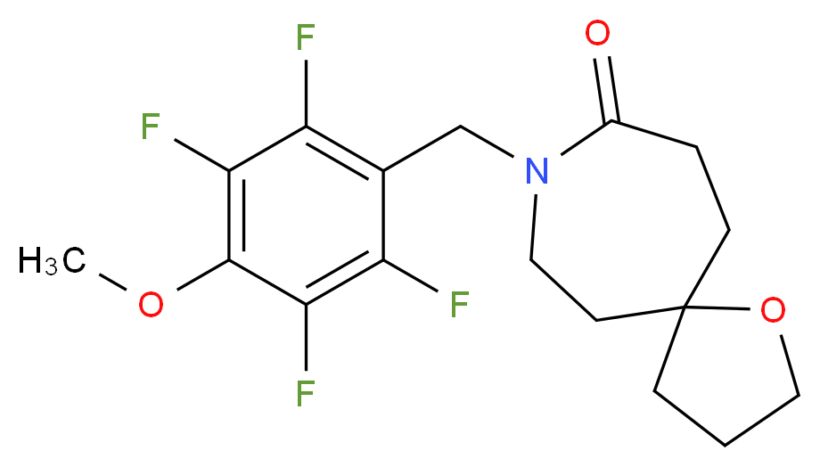 8-(2,3,5,6-tetrafluoro-4-methoxybenzyl)-1-oxa-8-azaspiro[4.6]undecan-9-one_分子结构_CAS_)