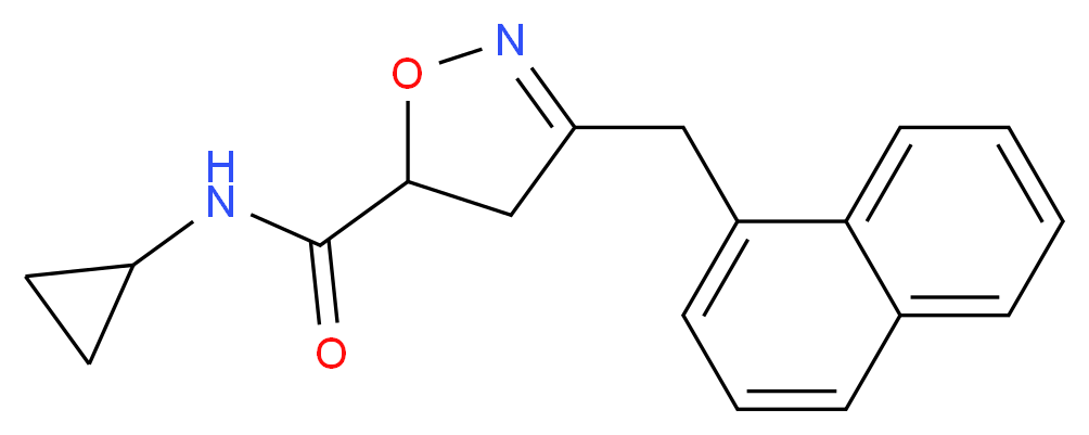 N-cyclopropyl-3-(1-naphthylmethyl)-4,5-dihydro-5-isoxazolecarboxamide_分子结构_CAS_)