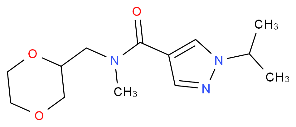 N-(1,4-dioxan-2-ylmethyl)-1-isopropyl-N-methyl-1H-pyrazole-4-carboxamide_分子结构_CAS_)