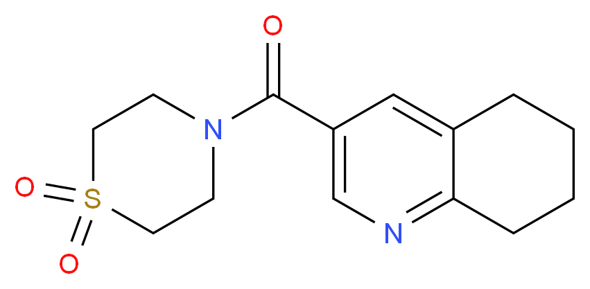 3-[(1,1-dioxidothiomorpholin-4-yl)carbonyl]-5,6,7,8-tetrahydroquinoline_分子结构_CAS_)