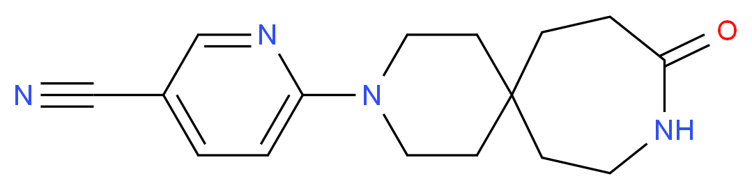 6-(10-oxo-3,9-diazaspiro[5.6]dodec-3-yl)nicotinonitrile_分子结构_CAS_)