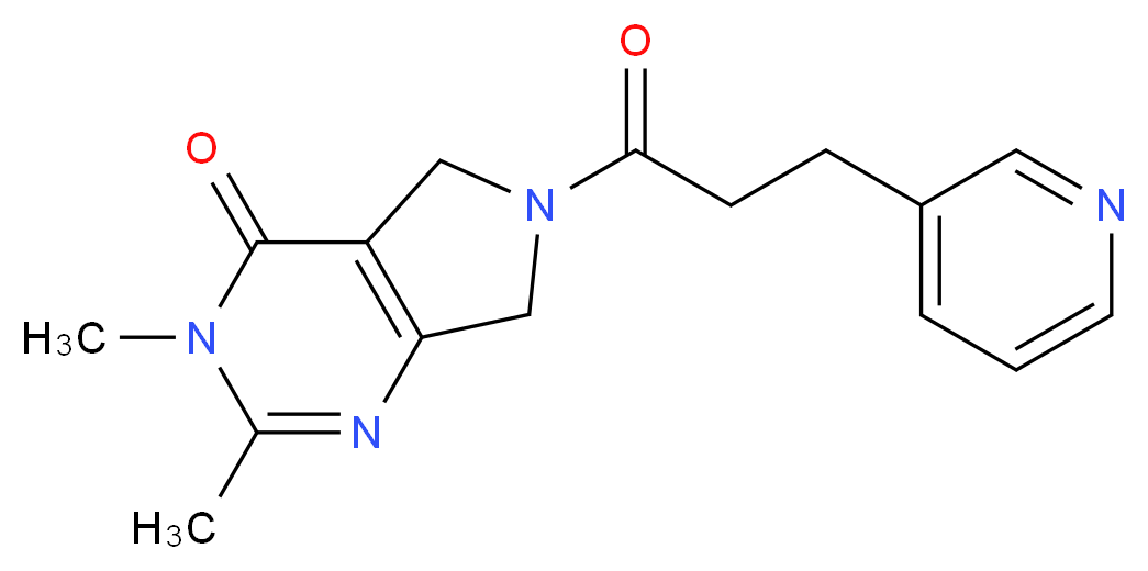 2,3-dimethyl-6-(3-pyridin-3-ylpropanoyl)-3,5,6,7-tetrahydro-4H-pyrrolo[3,4-d]pyrimidin-4-one_分子结构_CAS_)