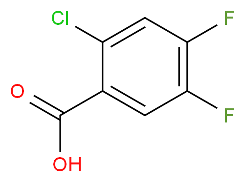 2-氯-4,5-二氟苯甲酸_分子结构_CAS_110877-64-0)