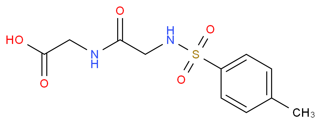 2-[2-(4-methylbenzenesulfonamido)acetamido]acetic acid_分子结构_CAS_4703-34-8