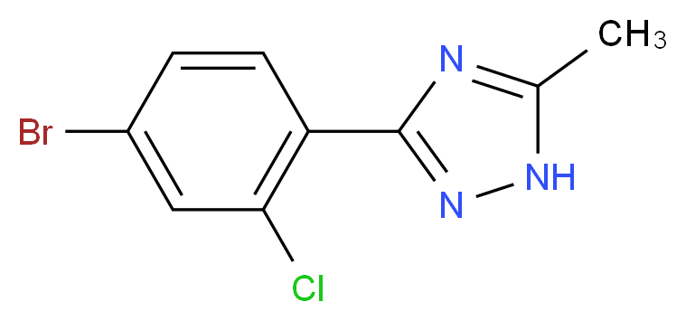 3-(4-bromo-2-chlorophenyl)-5-methyl-1H-1,2,4-triazole_分子结构_CAS_)