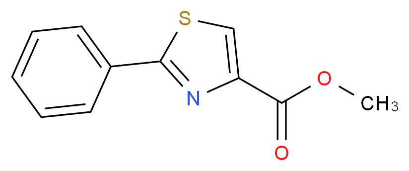 methyl 2-phenyl-1,3-thiazole-4-carboxylate_分子结构_CAS_7113-02-2