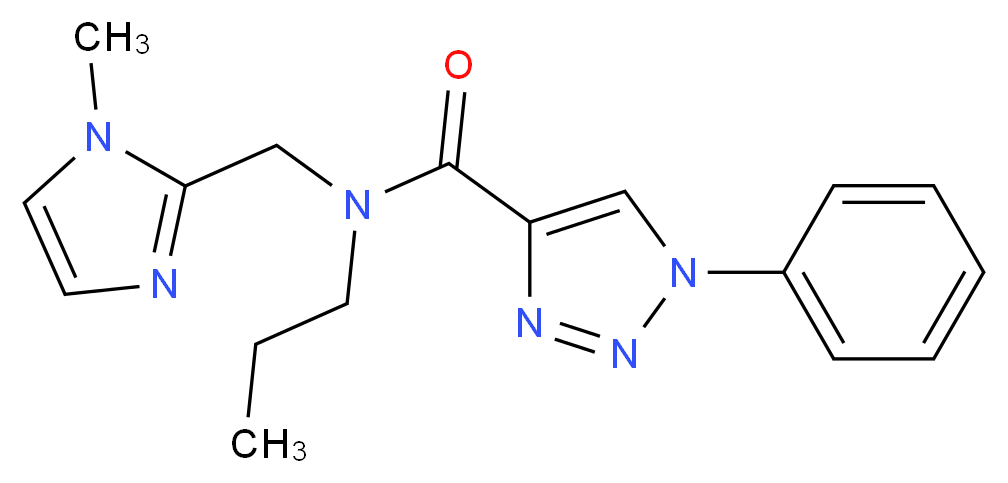 N-[(1-methyl-1H-imidazol-2-yl)methyl]-1-phenyl-N-propyl-1H-1,2,3-triazole-4-carboxamide_分子结构_CAS_)