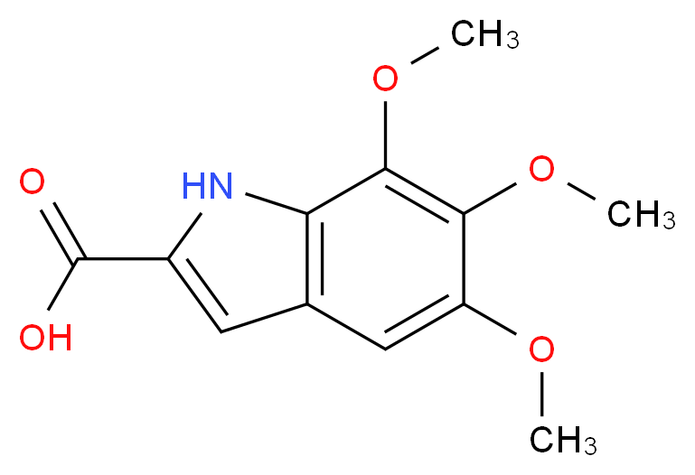 5,6,7-trimethoxy-1H-indole-2-carboxylic acid_分子结构_CAS_128781-07-7)