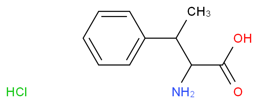 β-甲基-DL-苯丙氨酸 盐酸盐_分子结构_CAS_80997-87-1)