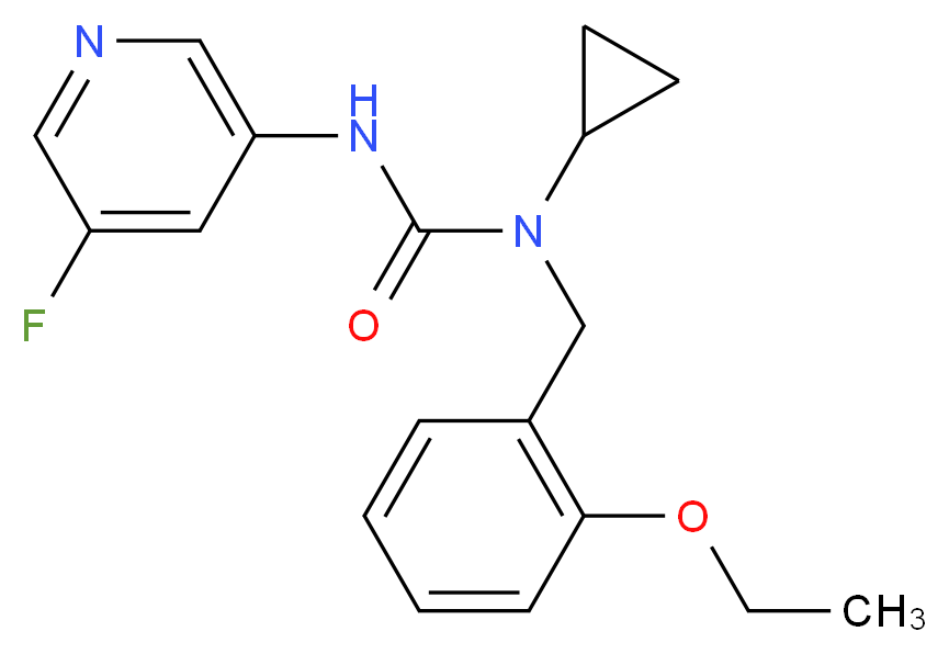 N-cyclopropyl-N-(2-ethoxybenzyl)-N'-(5-fluoropyridin-3-yl)urea_分子结构_CAS_)