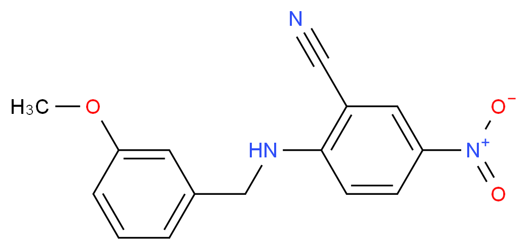 2-[(3-Methoxybenzyl)amino]-5-nitrobenzonitrile_分子结构_CAS_)