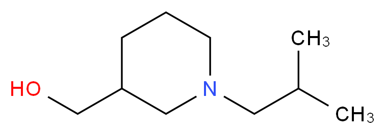[1-(2-methylpropyl)piperidin-3-yl]methanol_分子结构_CAS_915924-08-2