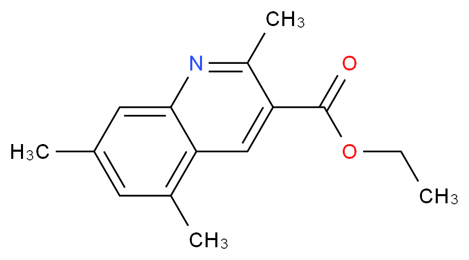 ethyl 2,5,7-trimethylquinoline-3-carboxylate_分子结构_CAS_948291-02-9
