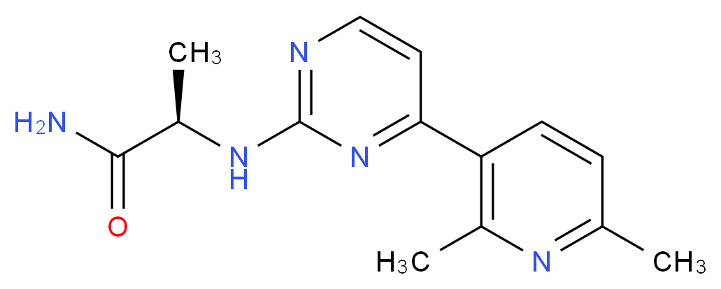 N~2~-[4-(2,6-dimethylpyridin-3-yl)pyrimidin-2-yl]-D-alaninamide_分子结构_CAS_)